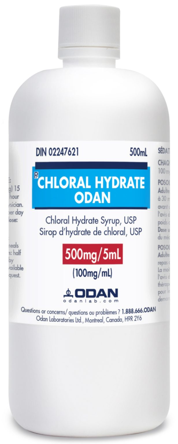 CHLORAL HYDRATE ODAN Syrup Odan Laboratories Ltd   Chloral Hydrate500ml 2022 616x1536 